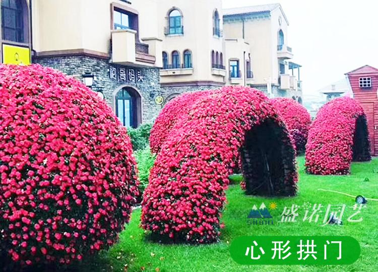 景观立体铁艺造型 花塔 扇形 花球制作 园艺景观花球 优惠处理