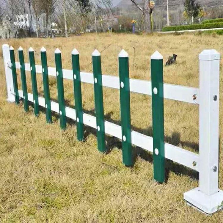 定制PVC草坪绿化护栏锌钢园林工程户外栏杆市政路边花园护栏