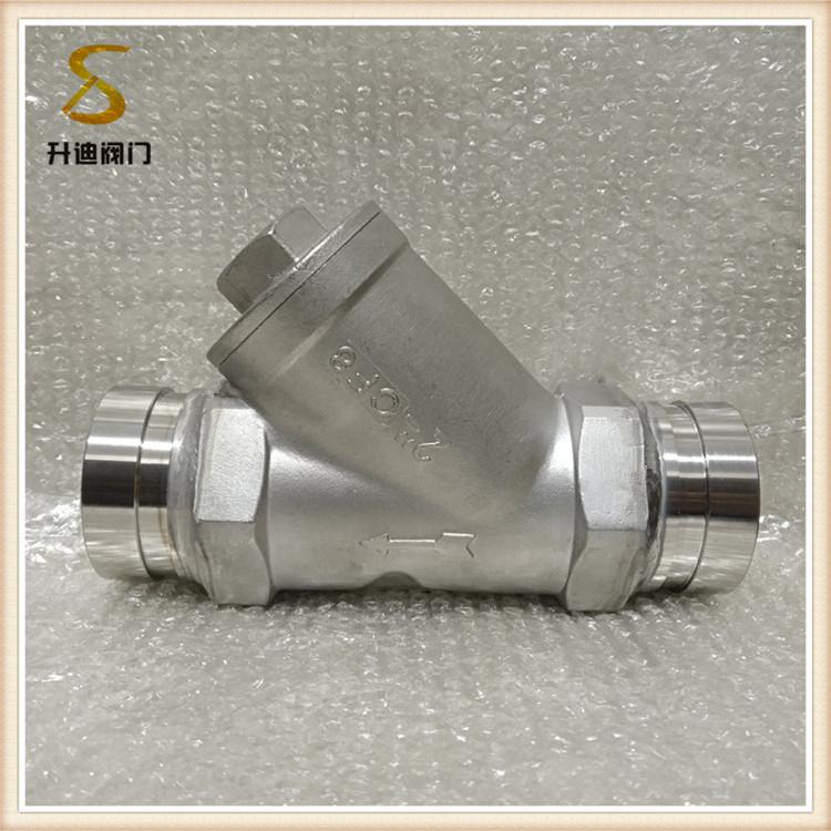 Y型不锈钢沟槽过滤器 升迪耐腐蚀消防过滤器