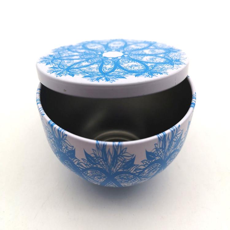 马口圆形铁盒   茶杯形铁盒  青花瓷铁盒