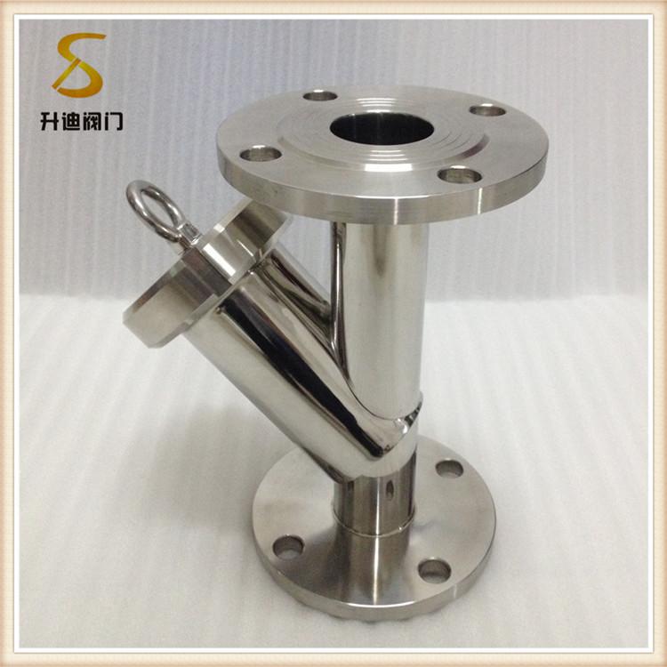 升迪卫生级法兰过滤器 304Y型不锈钢法兰过滤器