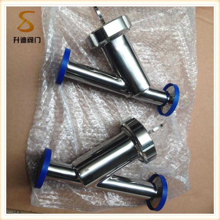 升迪洁净管道不锈钢卫生级Y型过滤器