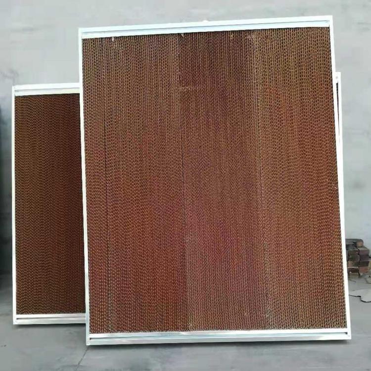 定制镀锌板铝合金湿帘 养殖水帘湿帘 湿帘纸芯批发定做 鸡场降温水帘 猪舍降温风机湿帘