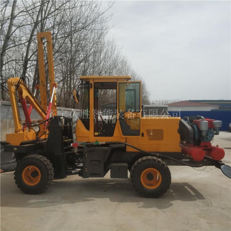 波形护栏打桩机 公路护栏打桩机 打拔钻一体机 久胜机械