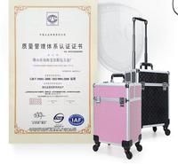 现货供应美甲纹绣美容工具箱铝合金拉杆箱拉杆化妆箱经久耐用