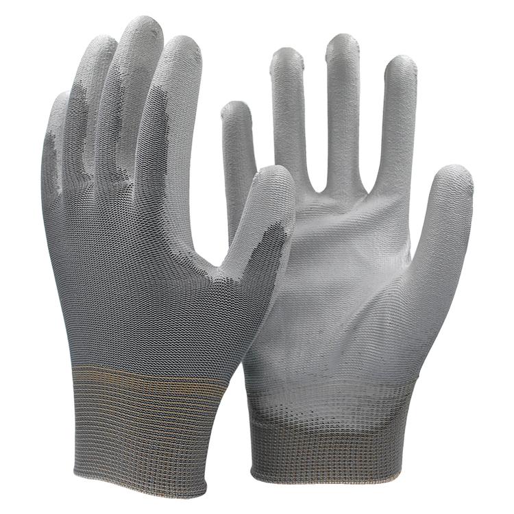 ESD GLOVES 灰色尼龙PU胶涂掌 防静电 耐磨 电子工业  手套