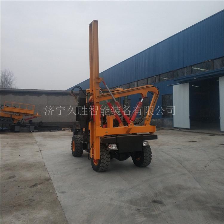 高速公路防撞护栏打桩机 波形护栏液压打桩机 久胜机械