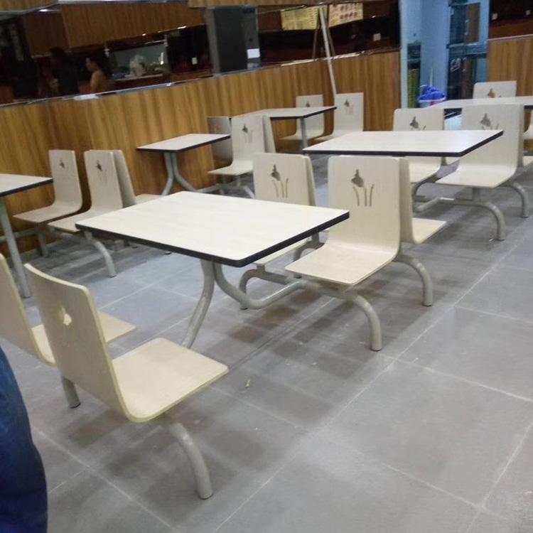 学校食堂餐桌椅 玻璃钢连体餐桌椅 餐桌椅生产厂家