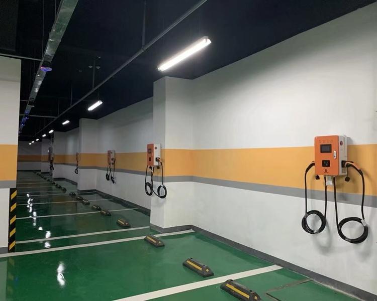 7KW双枪壁挂式交流充电桩安装（中国铁路集团西安通号有限公司）