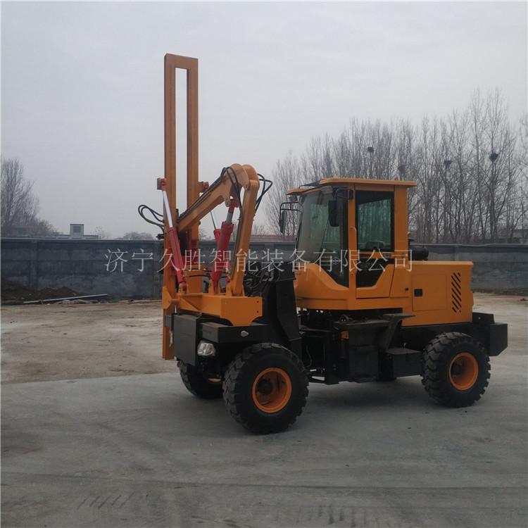 装载式护栏打桩机 公路护栏打桩机 打桩拔桩一体机 久胜机械