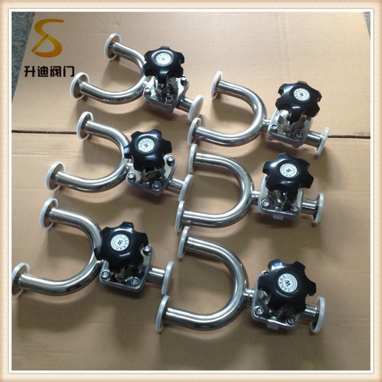 升迪卫生级U型隔膜阀 <em>食品</em>级手动三通隔膜阀