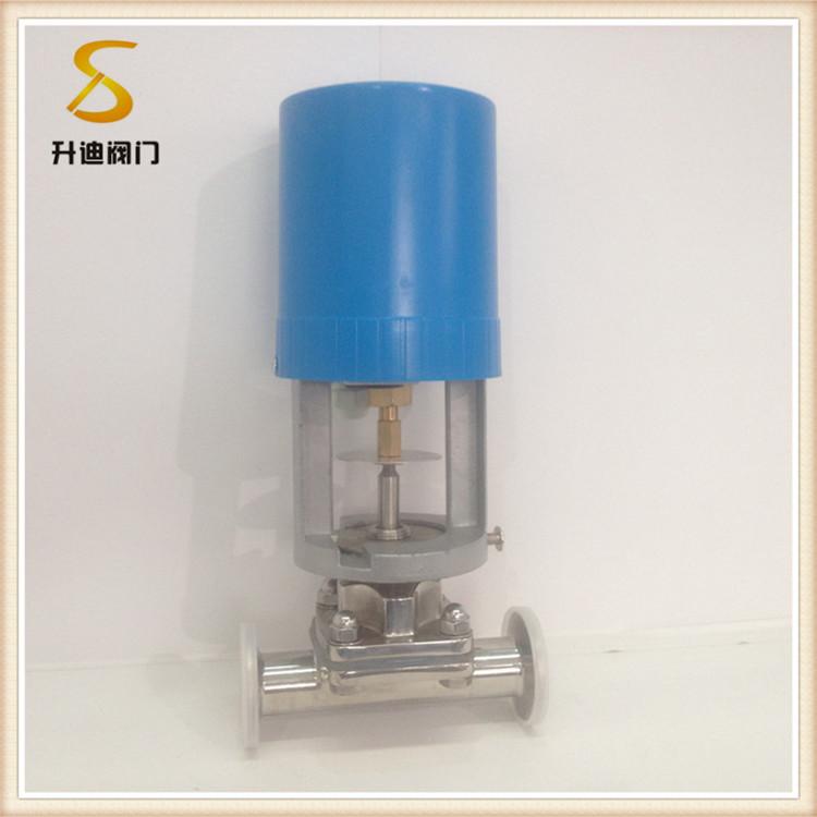 升迪食品级24V电动隔膜阀 卫生级220V电动隔膜阀