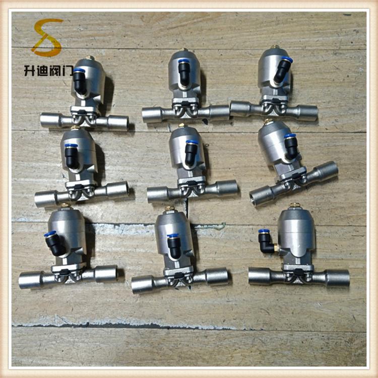 升迪一体式不锈钢螺纹卫生级气动隔膜阀