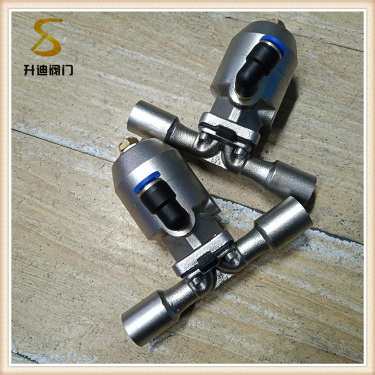 升迪不锈钢盖米型直通常闭卫生级气动隔膜阀