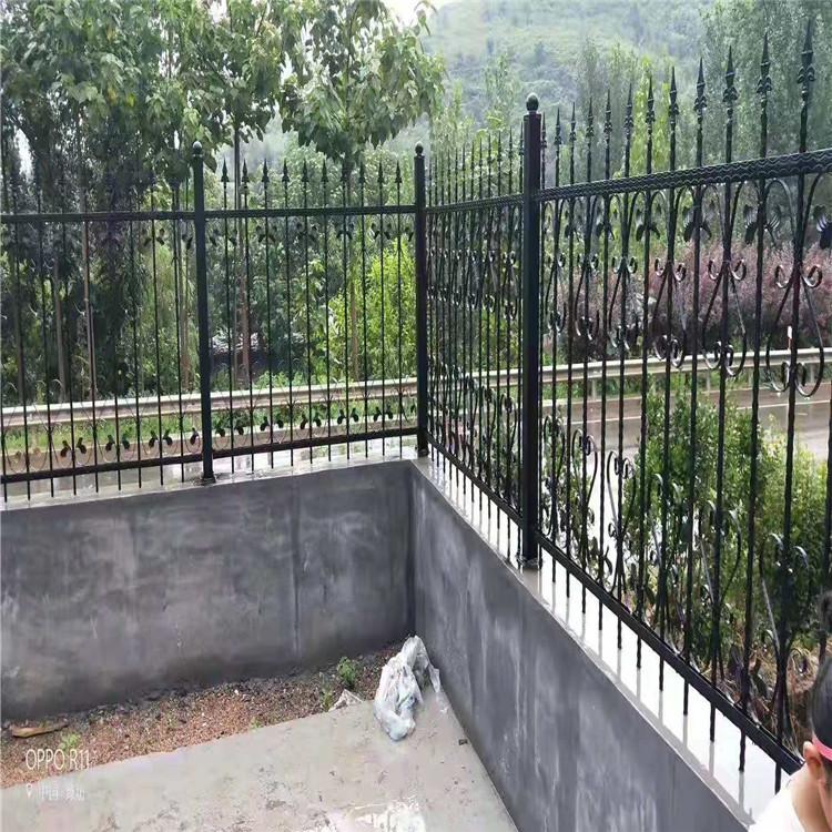 可定制小区围墙锌钢护栏_别墅铁艺护栏_厂房家庭防攀爬锌钢护栏