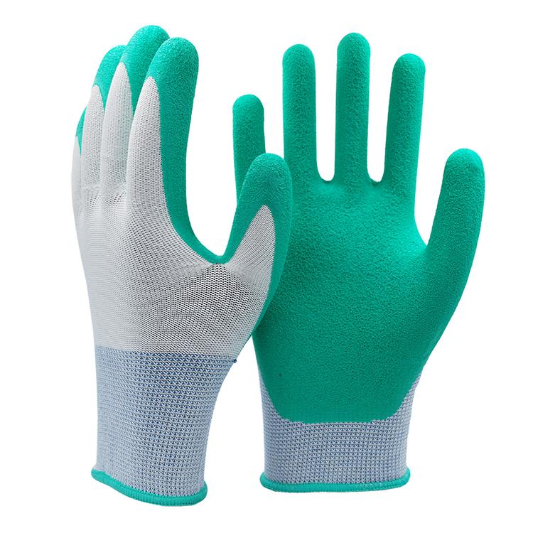 GLOVES 13针织 乳胶 橡胶 磨砂 发泡 耐磨 防滑 劳保手套