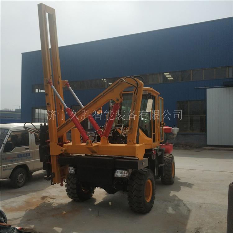 公路护栏打桩机 打拨钻孔一体机 波形护栏打桩机 久胜机械