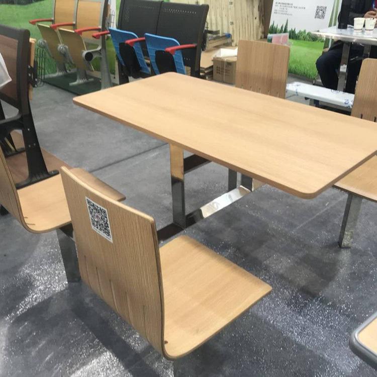 成套餐桌椅 玻璃钢连体餐桌椅 学校餐桌椅生产厂家