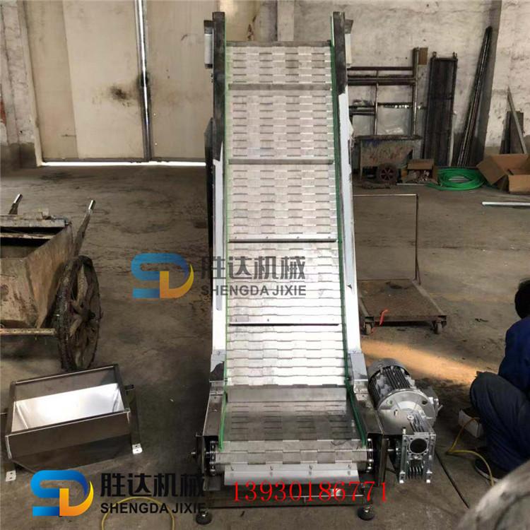皮带分拣流水线桑叶挡板裙板爬坡输送机不锈钢框架防静电皮带分拣线变频调速