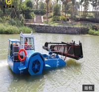 全自动割草船图片   河道割草船工作现场  水葫芦打捞船