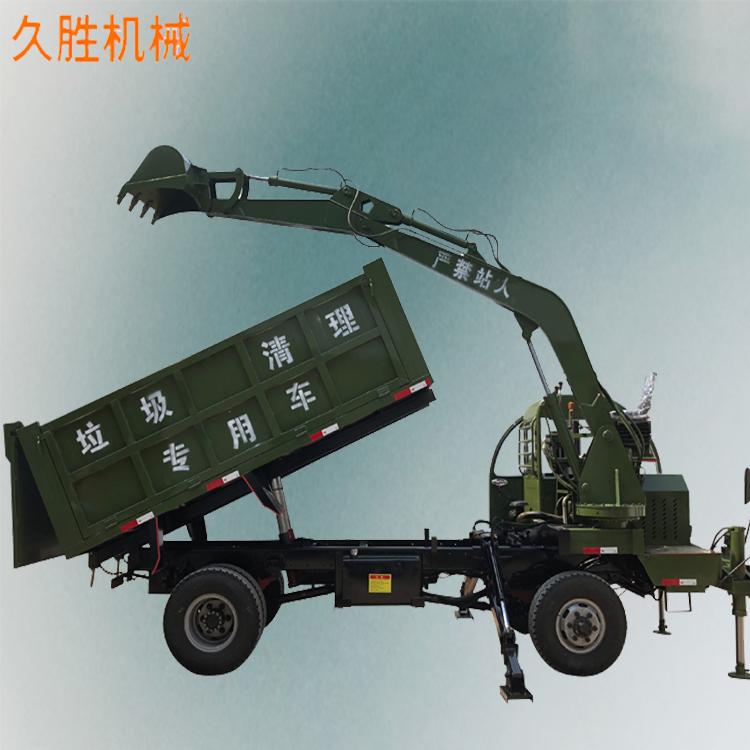 拉土拉沙专用车 四驱轮式随车挖 四不像随车挖 久胜机械