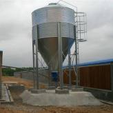 镀锌板料塔生产加工  料塔养殖用料恒善畜牧设备厂家直销