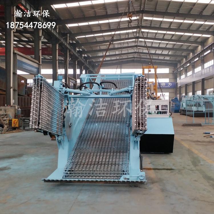 全自动割草船厂家供应 湖面垃圾打捞船工作现场
