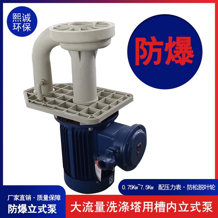 塔喷淋塔废气塔槽内泵 380v熙诚环保pp塑料耐酸碱立式防爆离心水泵
