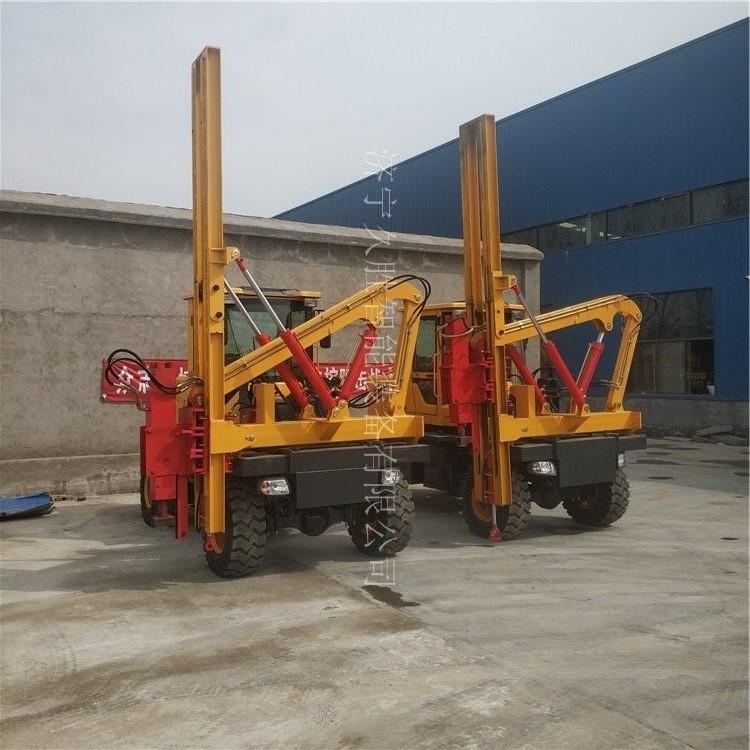 公路围栏打桩机 打拨钻一体机 波形护栏打桩机 久胜机械