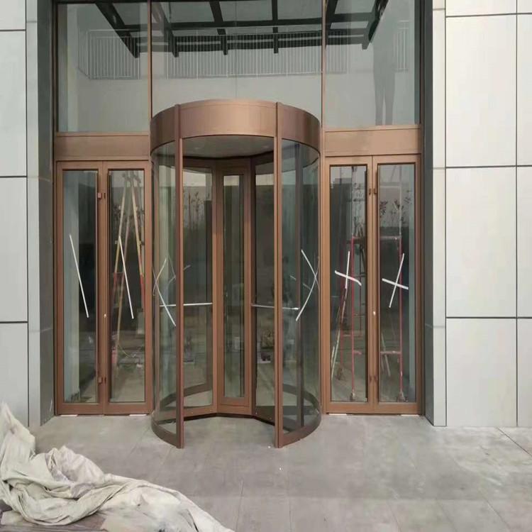 酒店旋转门_康豪金属制品_铝合金旋转门_定制生产商