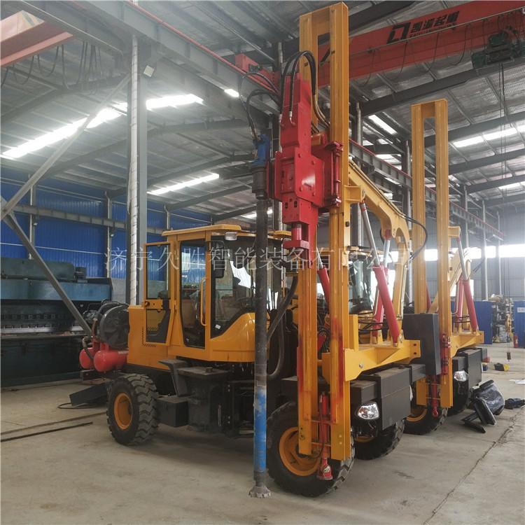 高速公路护栏打桩机 护栏压桩机 波形护栏打桩机 久胜机械