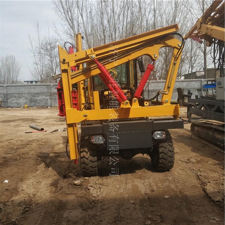 公路护栏打桩机 护栏压桩机 防撞护栏打桩机 久胜机械