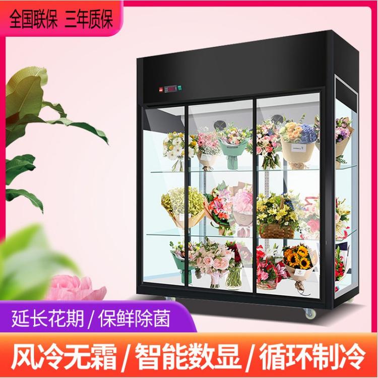 商用风冷直冷无霜鲜花柜保鲜柜冷藏柜双门三门鲜花展示柜冷藏冷柜