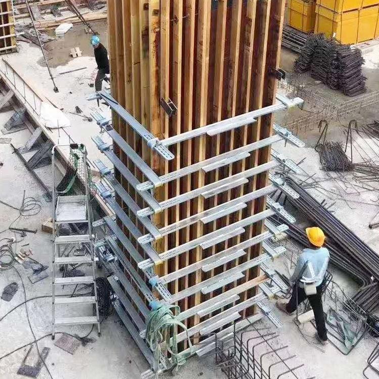 新型建筑方柱加固件 方柱扣 建筑工地方圆扣 可调节镀锌方柱扣 源头厂家 质量放心