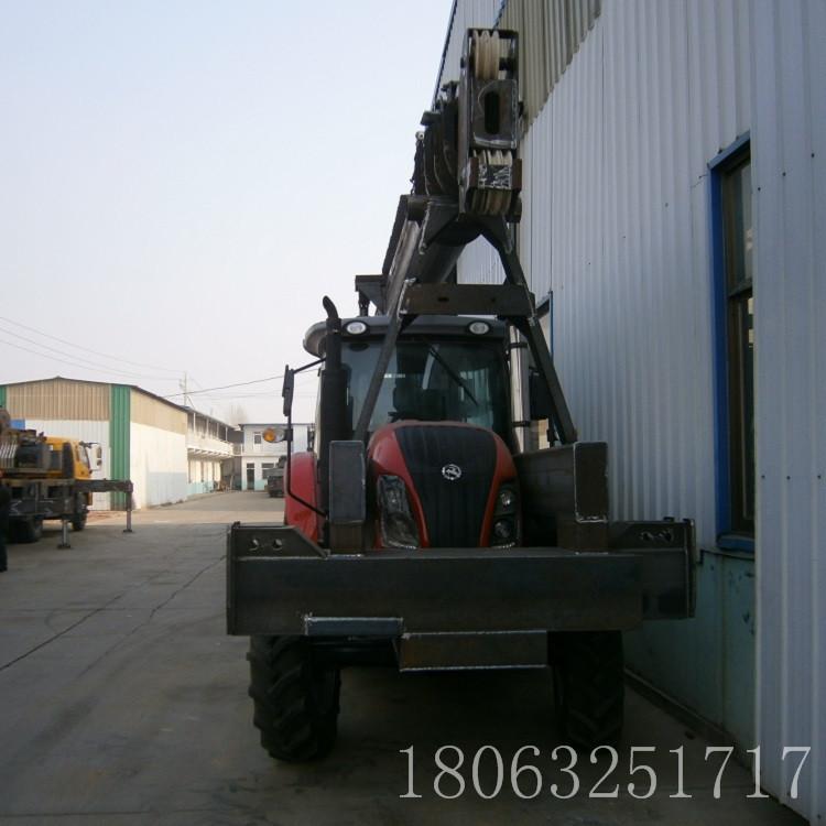四驱拖拉机改装吊车 电线杆拖拉机吊钻一体机 越野拖拉机吊车 久胜机械