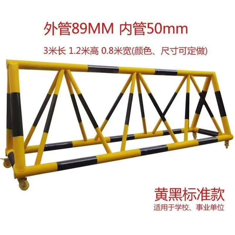 工厂现货热镀锌防锈喷漆拦截专用路障_拒马移动护栏_电动伸缩拒马护栏