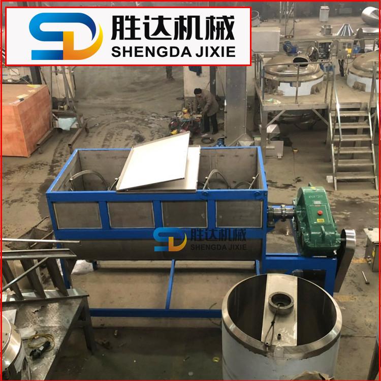 1吨卧式粉体搅拌机钛白粉耐腐蚀不锈钢混合机化工原料双螺带拌料机