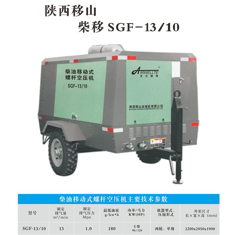 艾尔维特13立方10公斤柴移螺杆空压机