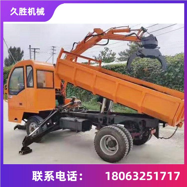 农用四驱工程车随车挖 河道挖沙装载机 四不像随车挖 久胜机械