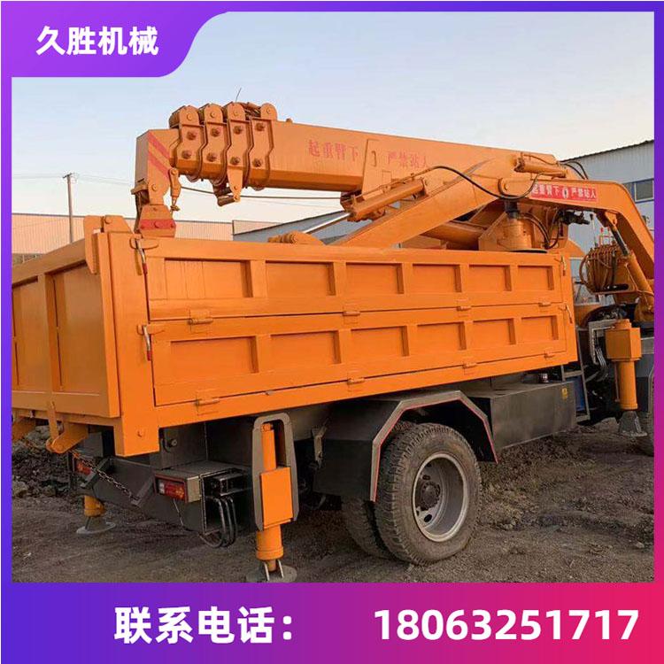 四驱轮式吊挖一体机 农用挖沙挖土运输车 白事丧葬用吊挖一体机 久胜机械
