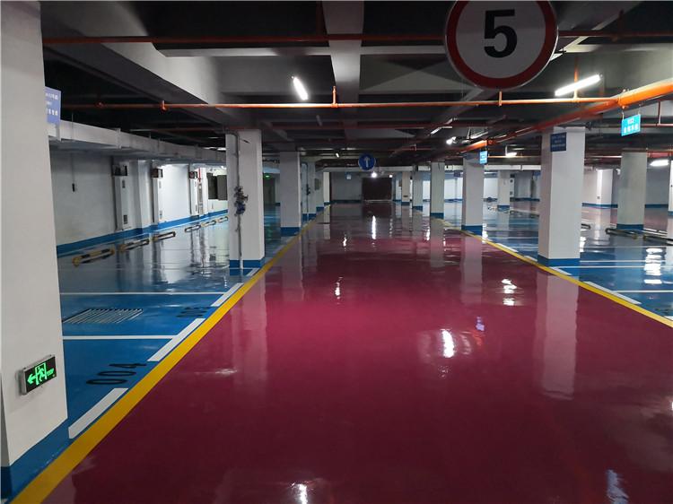 渭南市停车场自流平地坪工程 陕西乐彩车库地坪 打造可靠地面