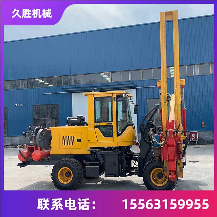 公路防撞护栏打桩机 护栏压桩机 双包断气刹护栏打桩机 久胜机械