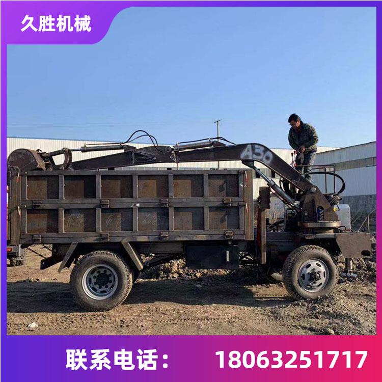 四驱轮式四不像随车挖 装挖一体机 白事专用随车挖 久胜机械