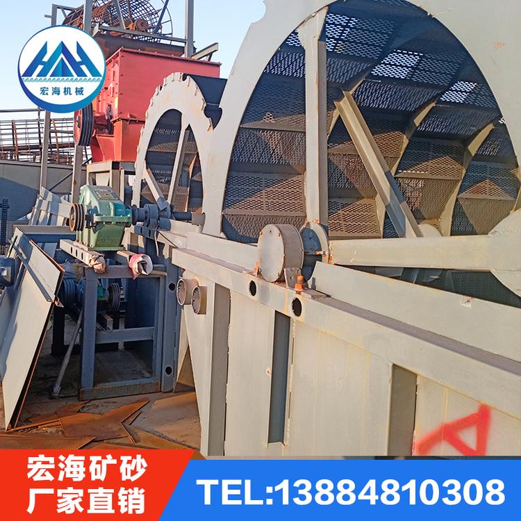 机制砂轮斗式洗砂机 大型斗轮石粉洗砂机 水轮河沙洗沙机生产线