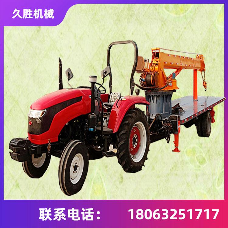 拖拉机牵引随车吊 拖拉机改装平板吊车 四驱拖拉机平板吊 久胜机械