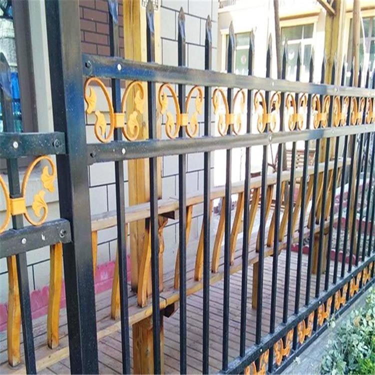 锌钢防护栏_浸塑锌钢护栏_工地蓝白色隔离栏杆