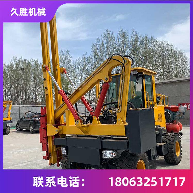 护栏安装打桩机 打桩拔桩钻孔空压一体机 公路围栏打桩机 久胜机械