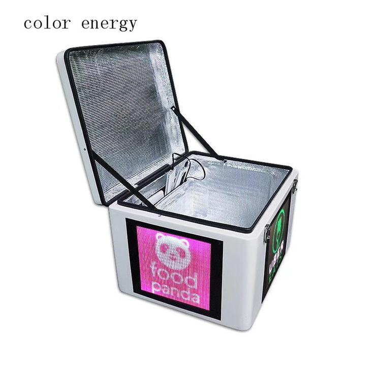 彩能光电 LED外卖箱 LED披萨箱 外送LED全彩屏箱 LED外卖保温箱