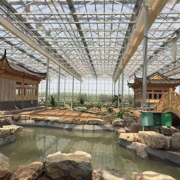 山东省金威温室材料工程 花卉基地苗床批发 大棚翻新