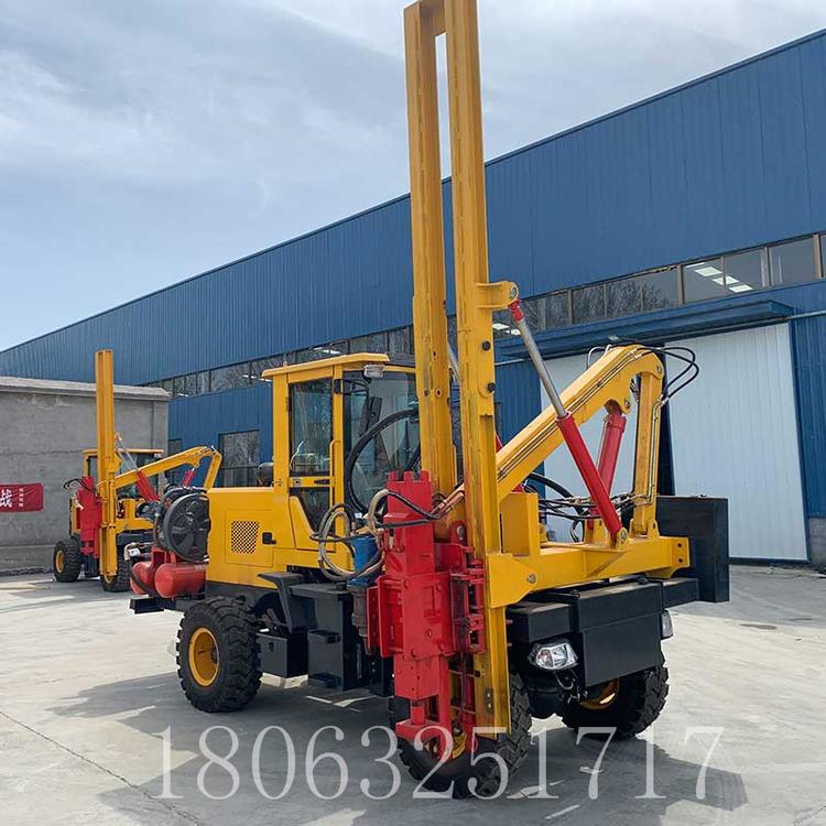 公路护栏打桩机 护栏压桩机 市政工程护栏打桩机 久胜机械